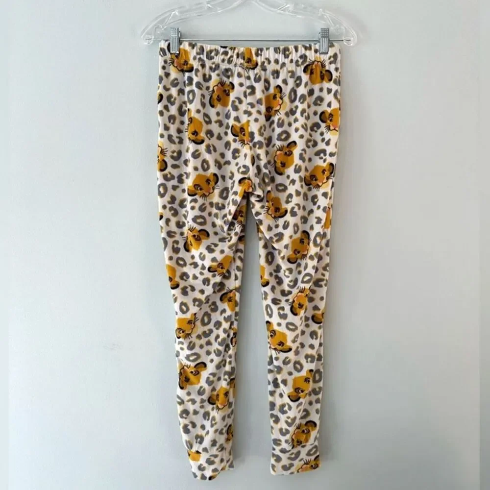 Disney The Lion King Simba Leopard Print Pajama Pants Joggers Sleepwear size XS - Picture 4 of 7